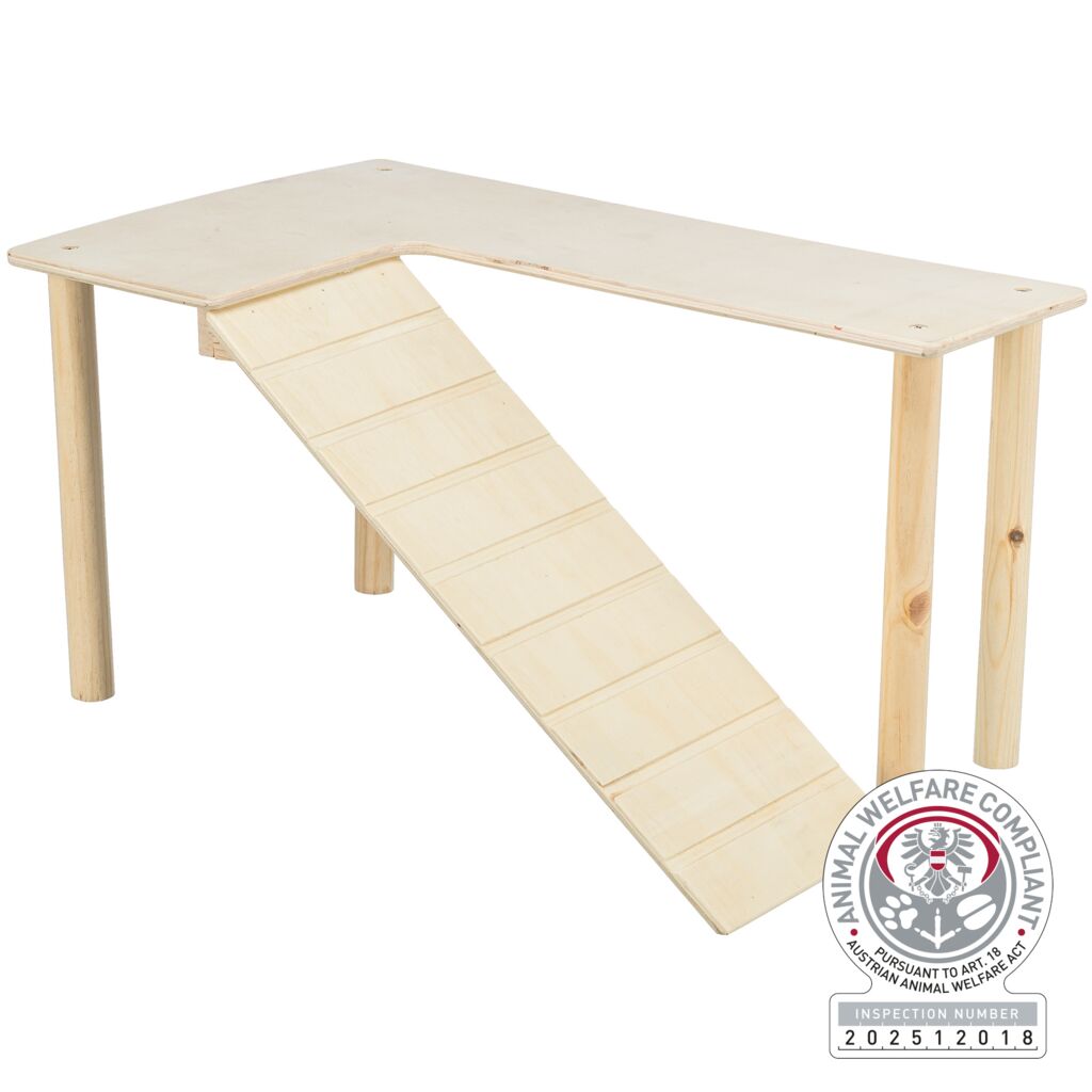 Plattform mit Rampe, Mäuse/Hamster, Holz