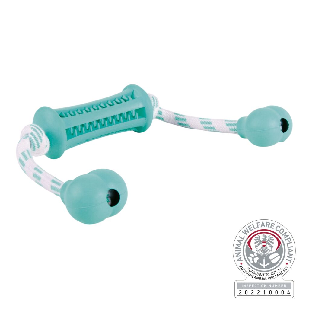 Denta Fun Stick mit Seil, Minzgeschm., Naturgummi