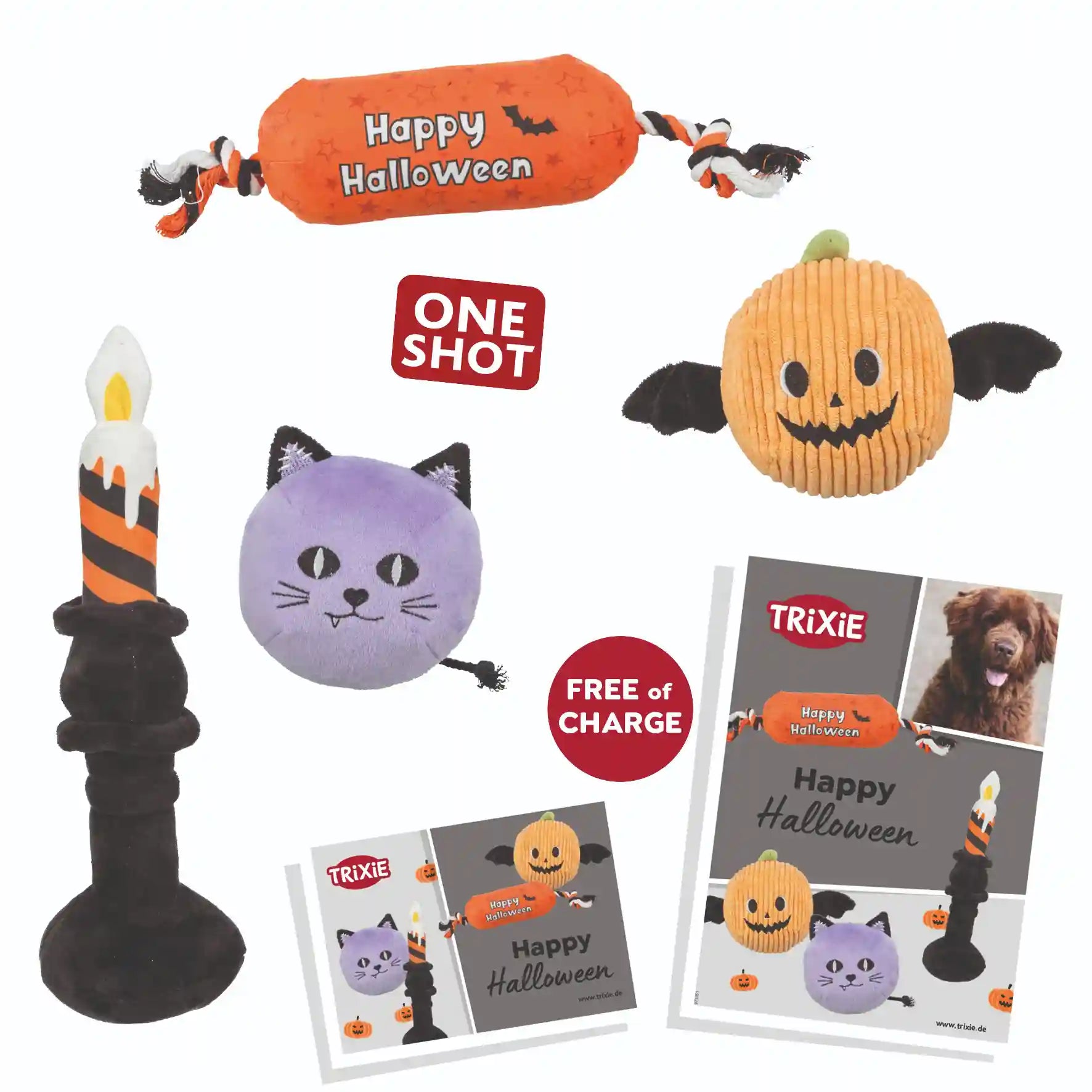 Paket Halloween, Plüschspielzeuge, 12 St.
