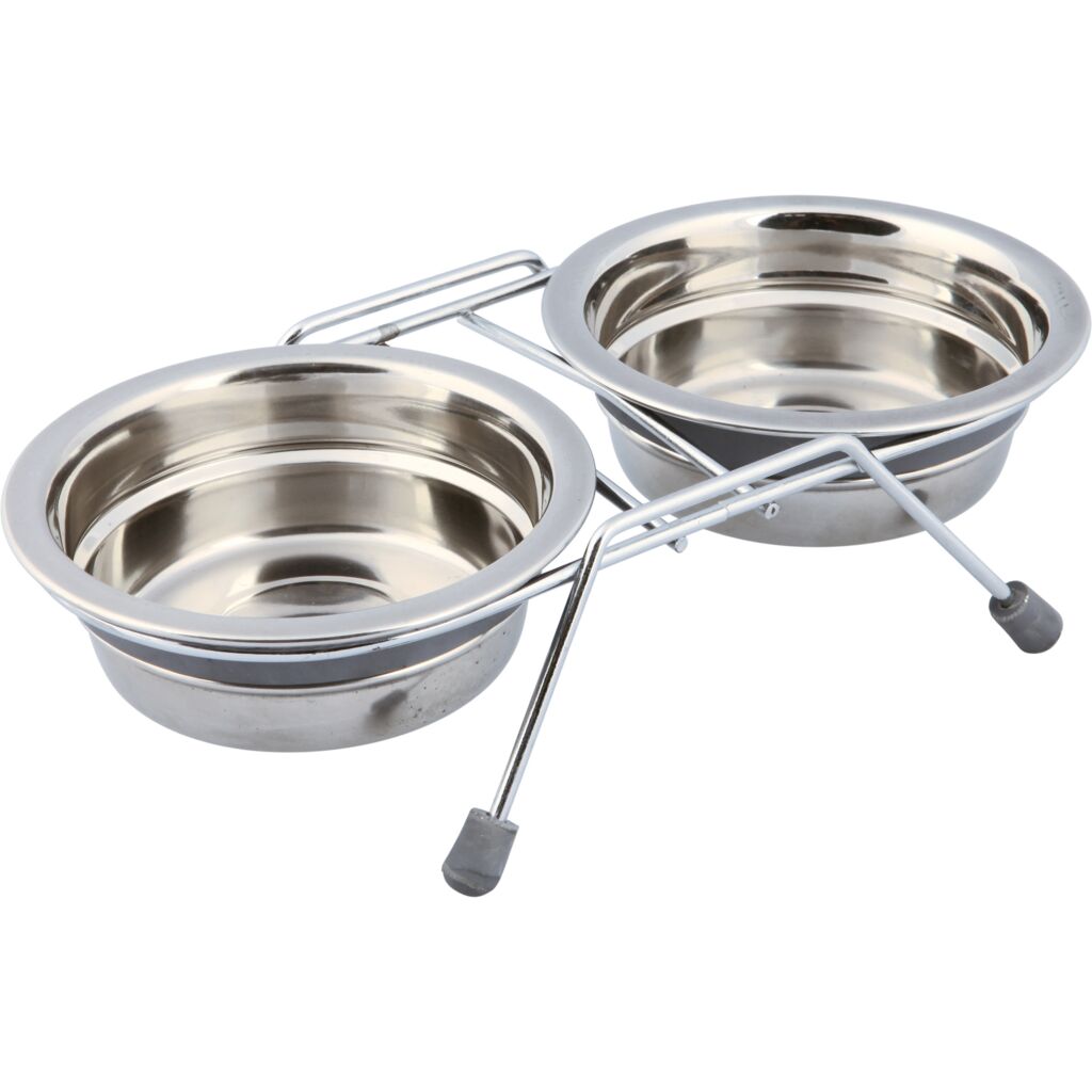 Napf-Set, Klapperschutz, Edelstahl/Metall