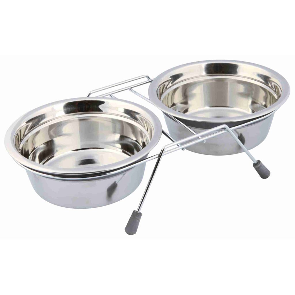 Napf-Set, Klapperschutz, Edelstahl/Metall