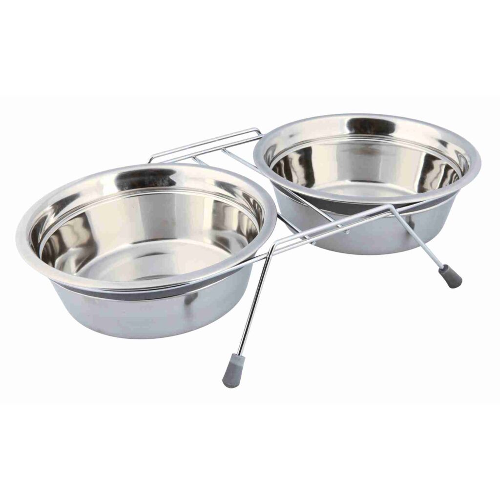 Napf-Set, Klapperschutz, Edelstahl/Metall