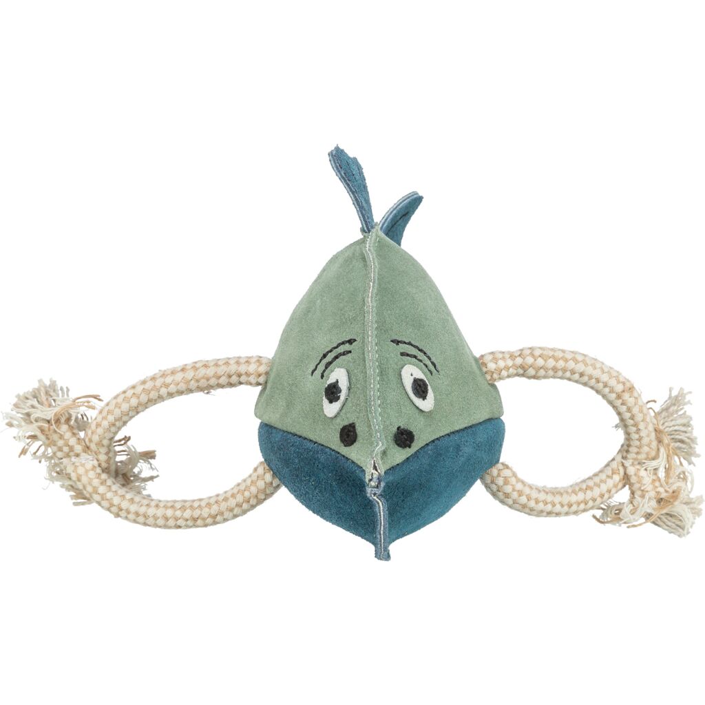 Fisch mit Tau, Leder/Tau
