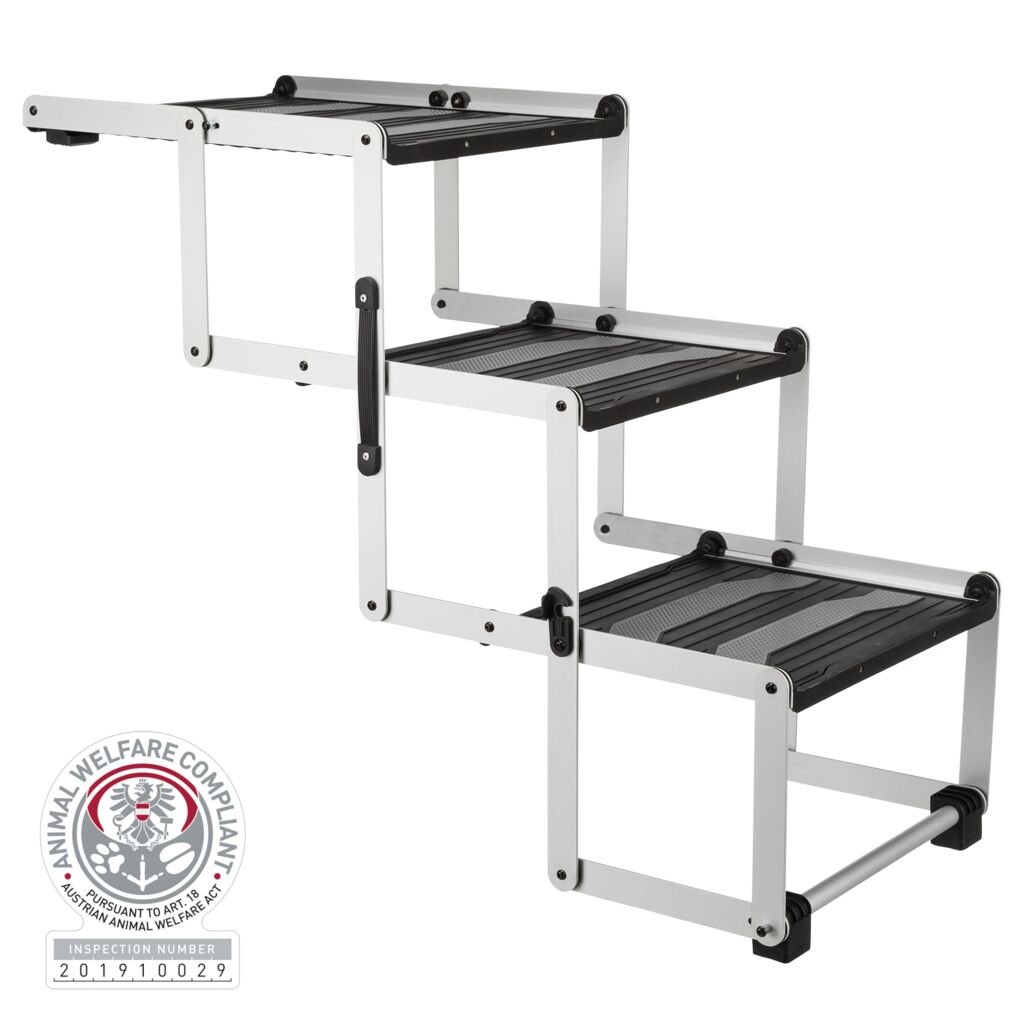 3-stufige Falt-Treppe, Aluminium/Kunststoff/TPR