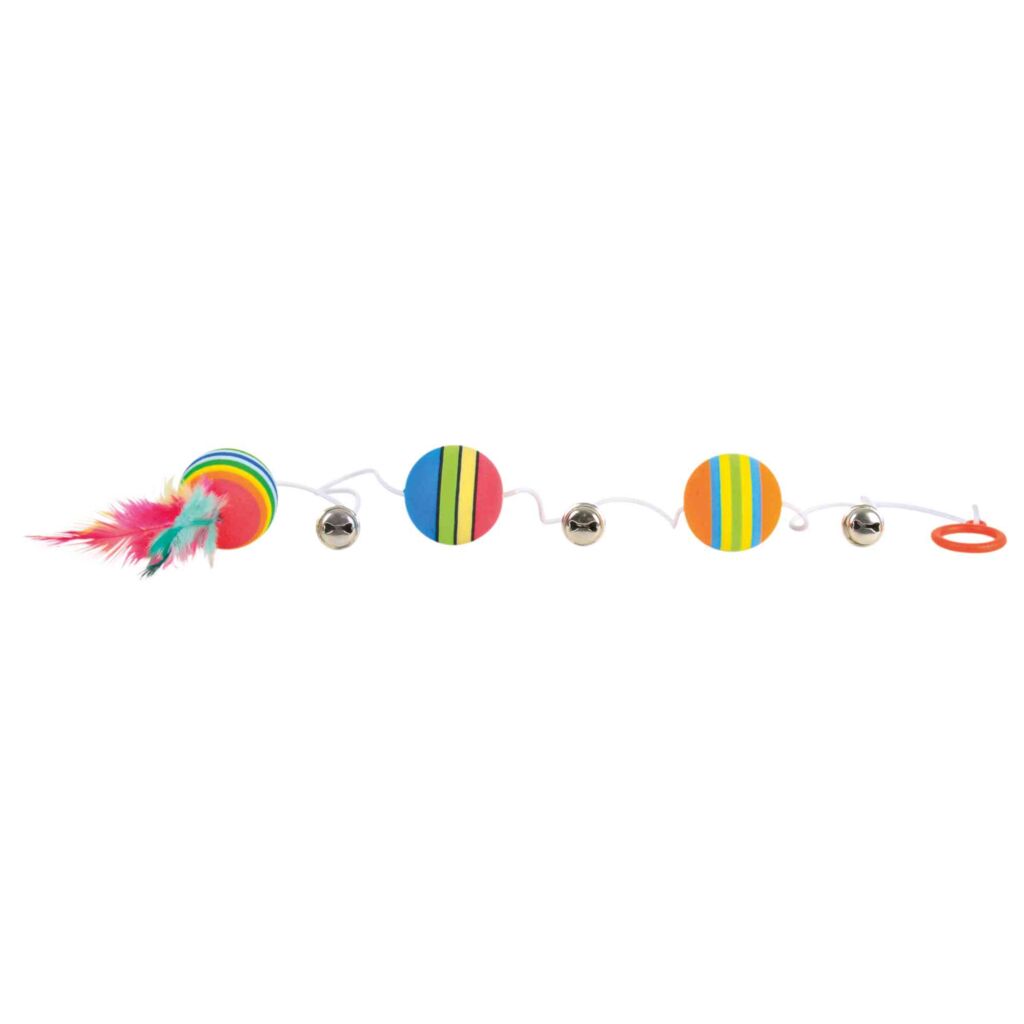 Rainbow-Bälle am Gummiband, Schaumstoff