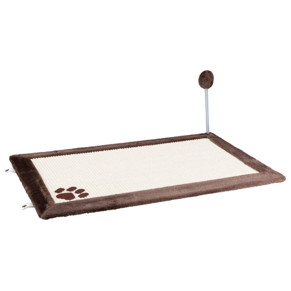 Kratzmatte mit Spielzeug, Sisalteppich/Plüsch
