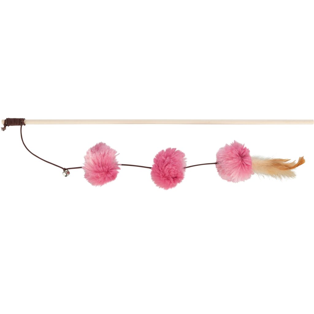 Spielangel Pompom Bälle, Holz/Plüsch, Baldrian