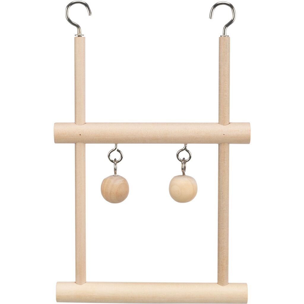 Trapezschaukel, doppelt, mit Glocke/Schelle, Holz