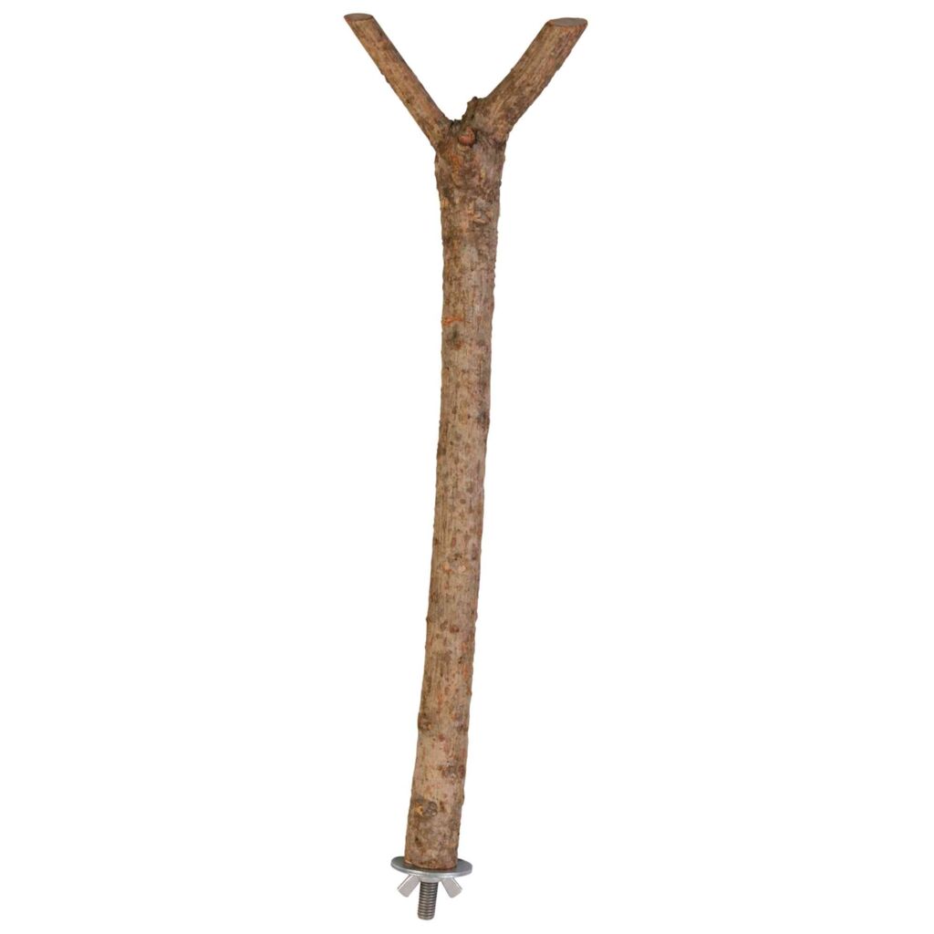 Sitzstange Y-Form, Schraubbefestigung, Rindenholz