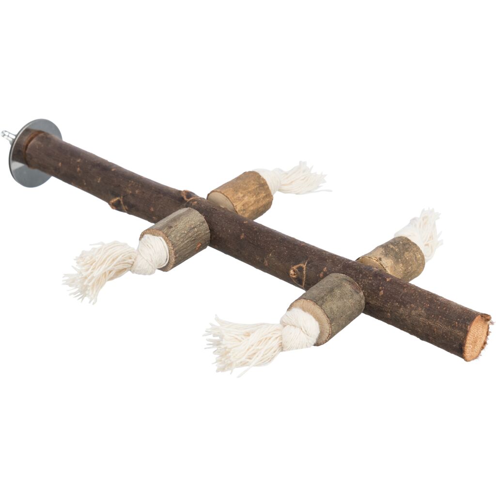 Sitzstange mit Schraubbefestigung, Rindenholz
