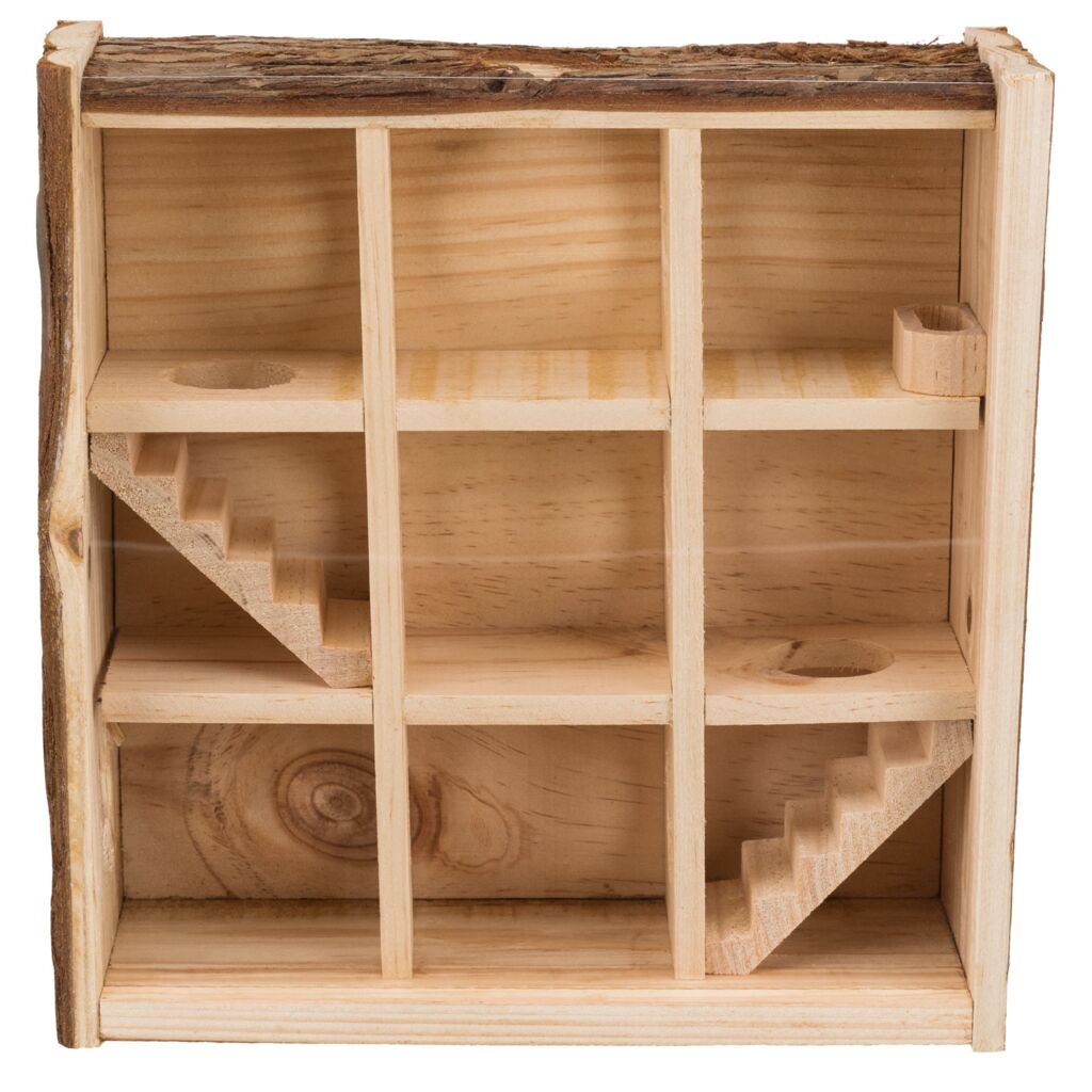 Turm mit 9 Kammern, Hamster, Rindenholz