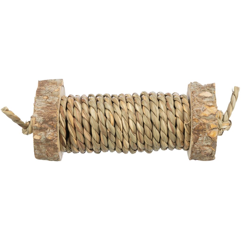 Spielrolle mit Seegras, Holz