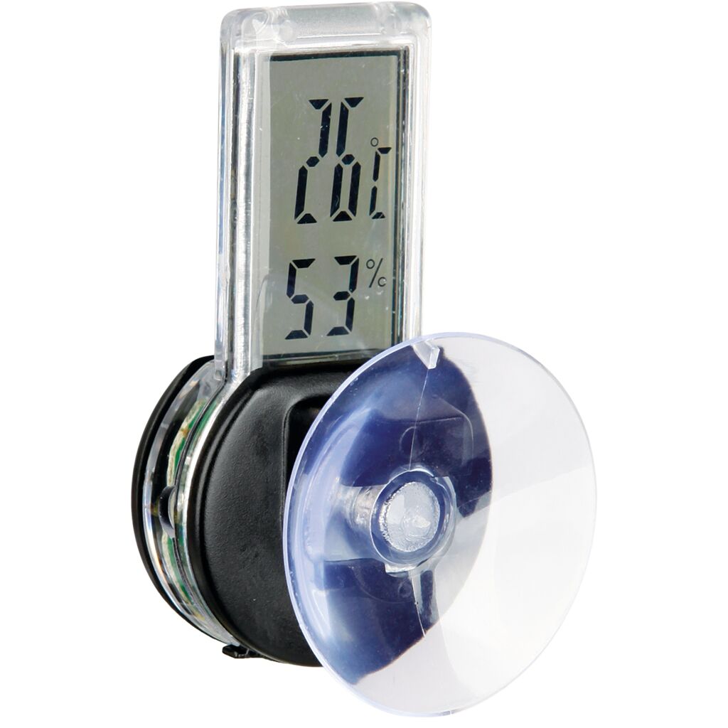 Digital-Thermo-/Hygrometer, mit Saugnapf