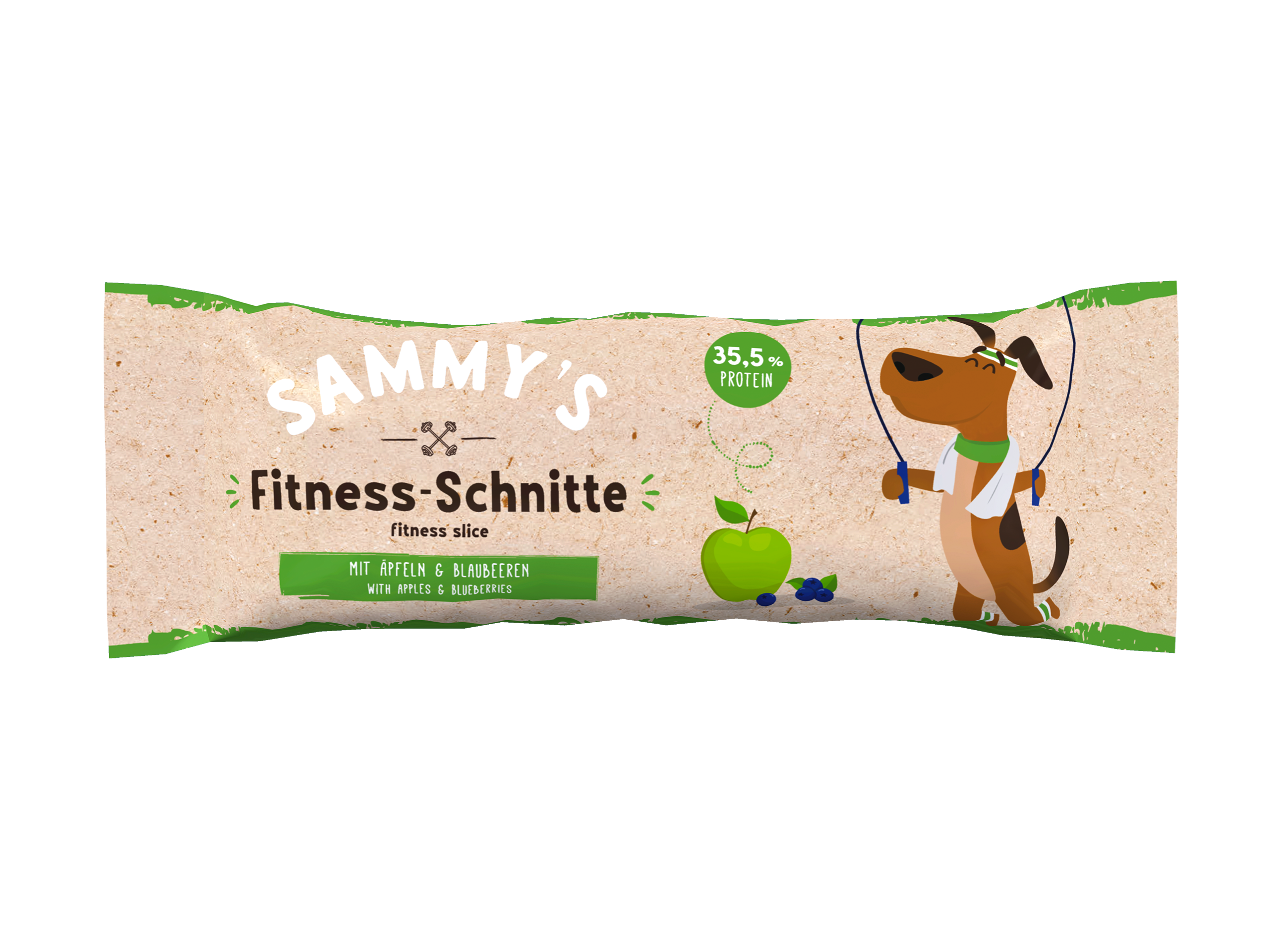 Sammys Fitness Schnitte mit Äpfeln & Blaubeeren