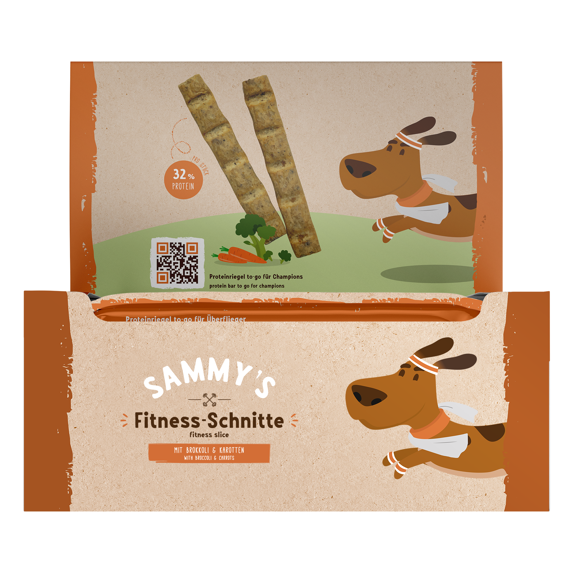 Sammys Fitness Schnitte mit Brokkoli & Karotten