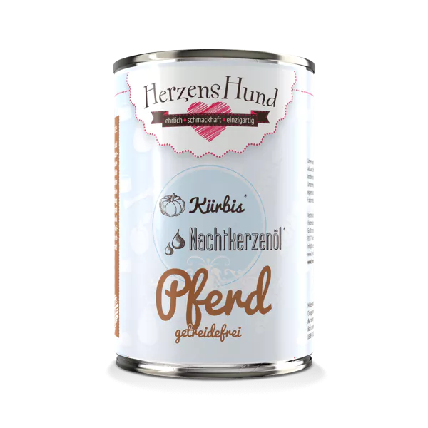 Herzenshund Pferd mit Kürbis -getreidefrei