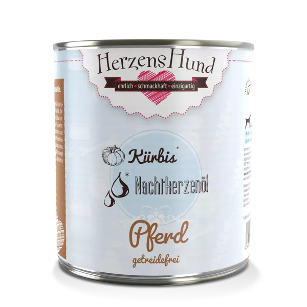 Herzenshund Pferd mit Kürbis -getreidefrei