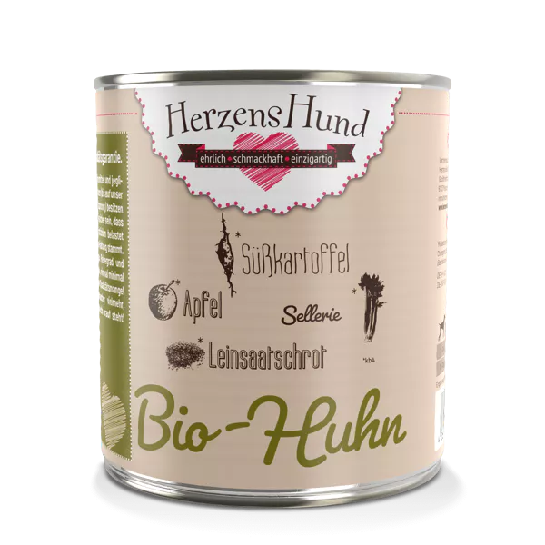 Herzenshund Bio-Huhn mit Bio-Gemüse