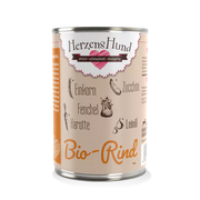 Herzenshund Bio-Rind mit Bio-Gemüse