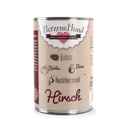 Herzenshund Hirsch mit Quinoa -glutenfrei